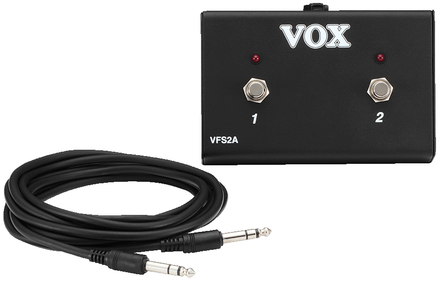 Vox 2 Button Footswitch with LED Indicators Blues Angel Music